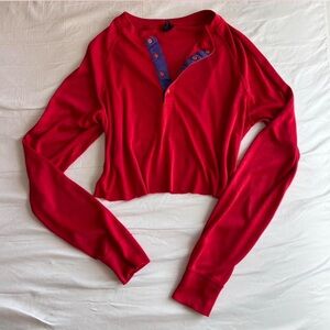 Red Long Sleeve Patagonia Top